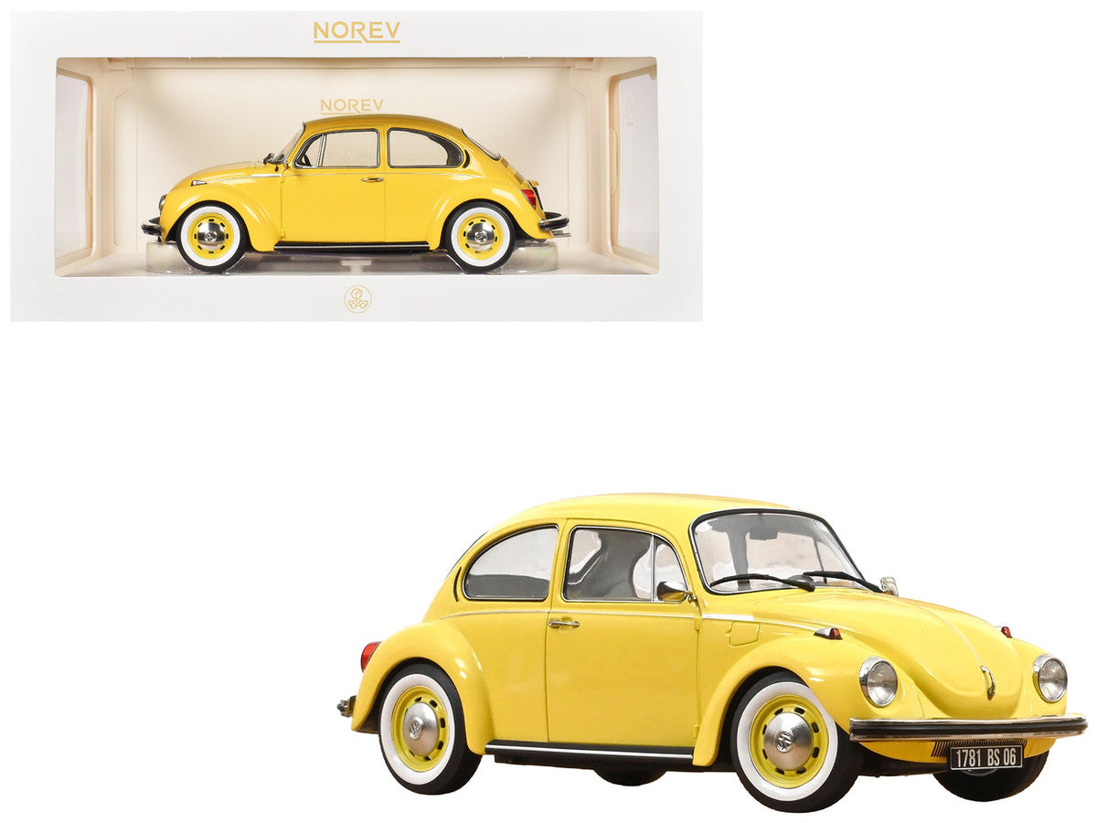 1973 Volkswagen 1303 Beetle Pastel Yellow 1/18 Diecast Model Car by Norev-0