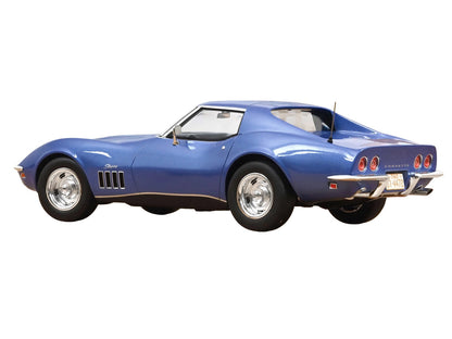 1969 Chevrolet Corvette Coupe Le Mans Blue Metallic with Blue Interior 1/18 Diecast Model Car by Norev-3