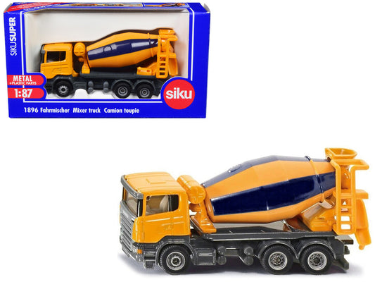 Scania Mixer Truck Yellow 1/87 (HO) Diecast Model by Siku by SIKU
