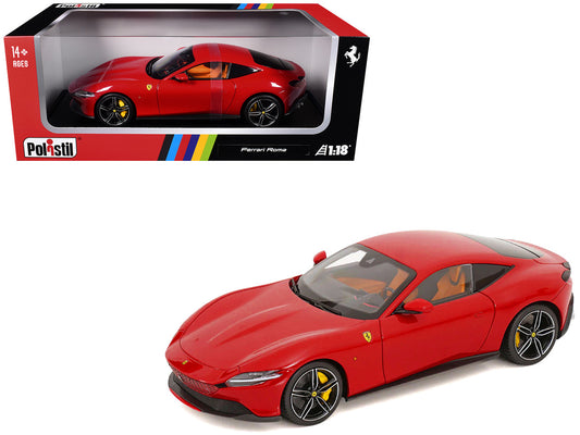 2019 Ferrari Roma Red with Orange Interior 1/18 Diecast Model Car by Polistil by Polistil