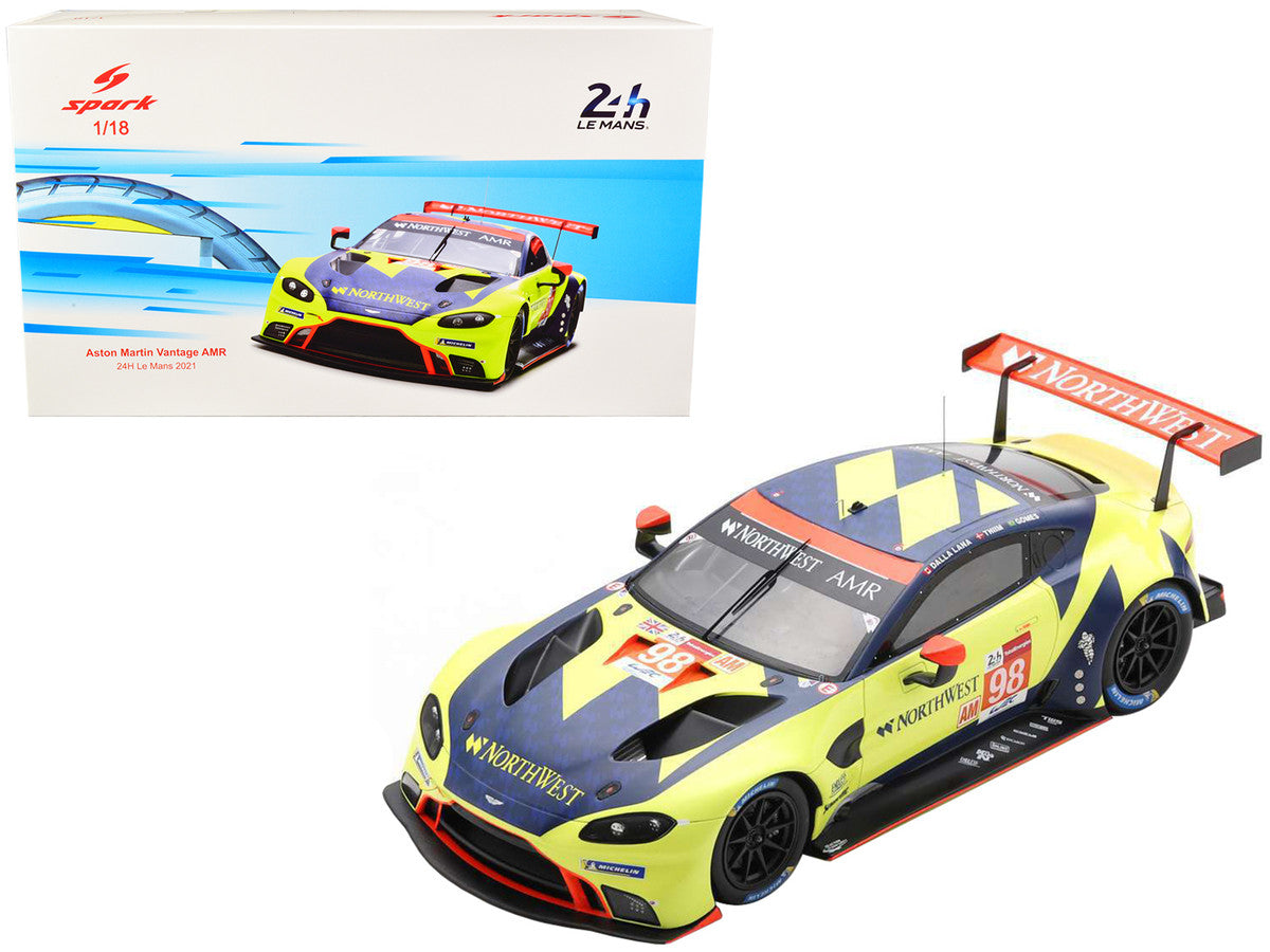 Porsche Aston Martin Vantage AMR #98 Marcos Gomes - Paul Dalla Lana - Nicki Thiim "Aston Martin Racing" LMGTE Am Class 24 Hours of Le Mans (2021) 1/18 Model Car by Spark by Spark