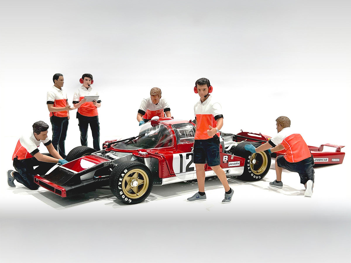 "Race Crew" 6 piece Figure Set for 1/18 scale models by American Diorama by American Diorama