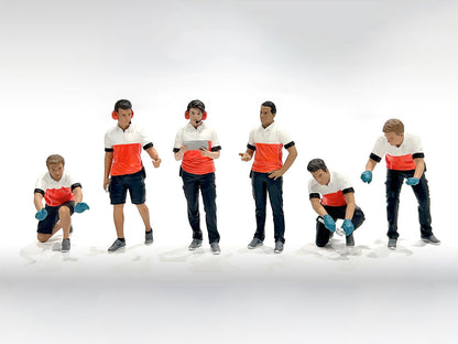 "Race Crew" 6 piece Figure Set for 1/18 scale models by American Diorama by American Diorama