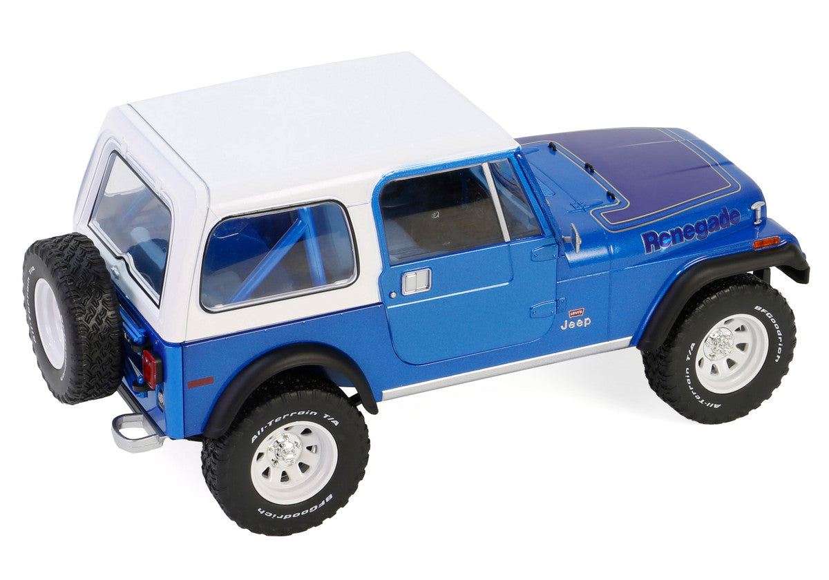 1978 Jeep CJ-7 Renegade Captain Blue Metallic with White Top "Artisan Collection" Series 1/18 Diecast Model Car by Greenlight by Greenlight