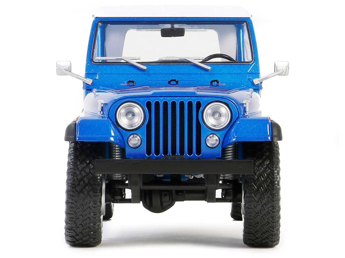 1978 Jeep CJ-7 Renegade Captain Blue Metallic with White Top "Artisan Collection" Series 1/18 Diecast Model Car by Greenlight by Greenlight