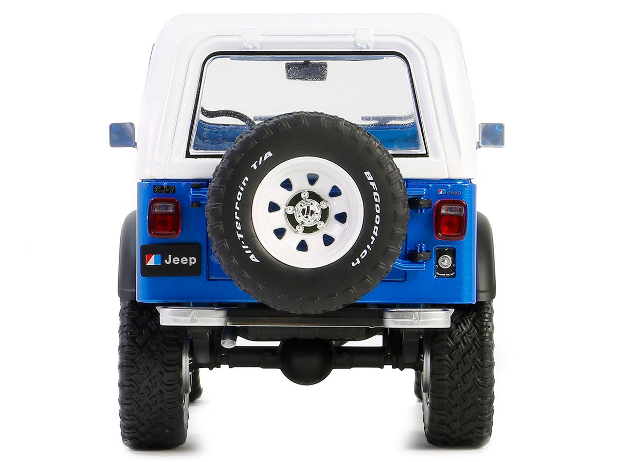 1978 Jeep CJ-7 Renegade Captain Blue Metallic with White Top "Artisan Collection" Series 1/18 Diecast Model Car by Greenlight by Greenlight