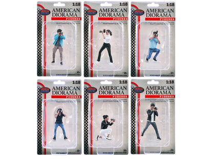 "Photographers" 6 piece Figure Set for 1/18 Scale Models by American Diorama by American Diorama