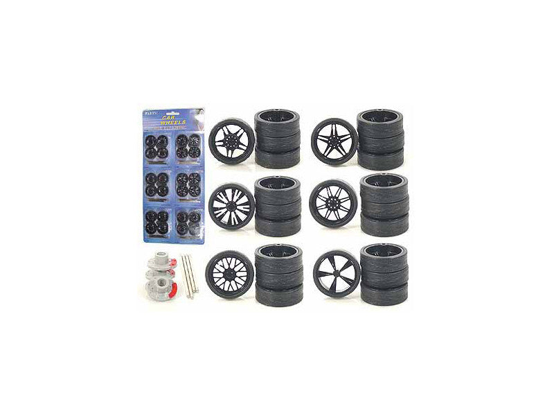 Wheels and Tires and Rims Multipack Set of 24 pieces for 1/24 Scale Model Cars and Trucks by Other