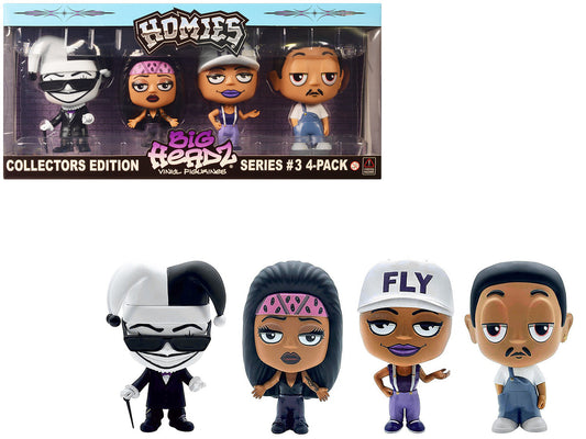 "Homies Big Headz" Series 3 Collector's Edition 4-Pack of Figures by Homies by Homies