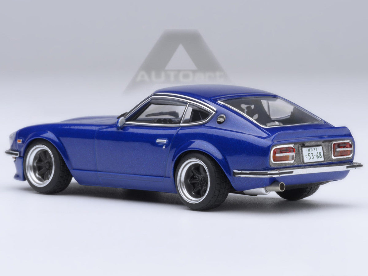 Nissan Fairlady Z RHD (Right Hand Drive) "Akuma No Z" Blue Metallic "Wangan Midnight - Comic #4 Version" Manga 1/64 Model Car by Autoart by Autoart