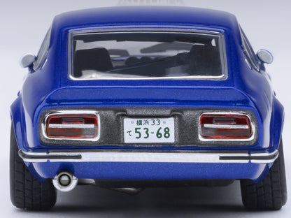 Nissan Fairlady Z RHD (Right Hand Drive) "Akuma No Z" Blue Metallic "Wangan Midnight - Comic #4 Version" Manga 1/64 Model Car by Autoart by Autoart