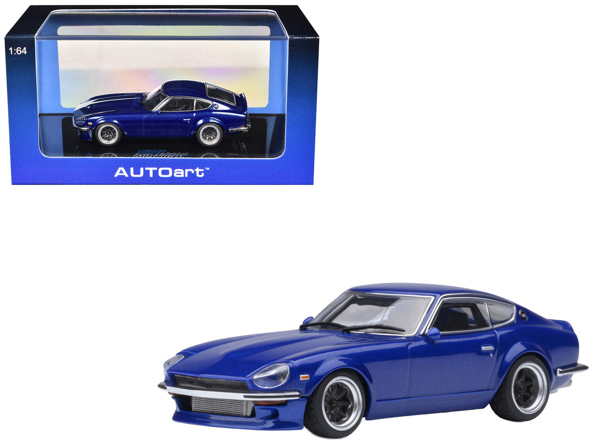 Nissan Fairlady Z RHD (Right Hand Drive) "Akuma No Z" Blue Metallic "Wangan Midnight - Comic #4 Version" Manga 1/64 Model Car by Autoart by Autoart