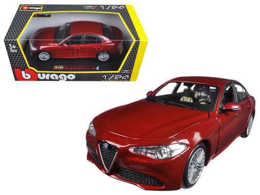 2016 Alfa Romeo Giulia Burgundy 1/24 Diecast Model Car by Bburago by Bburago