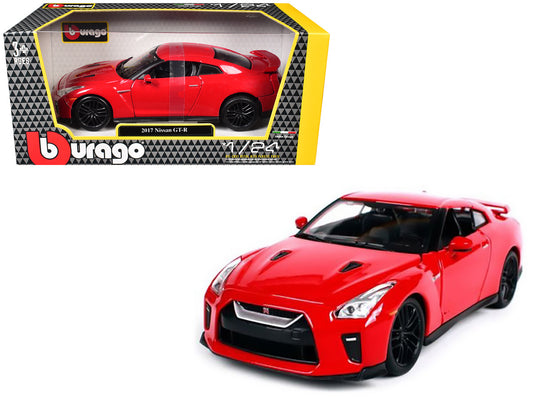 2017 Nissan GT-R R35 Red 1/24 Diecast Car Model by BBurago by Bburago