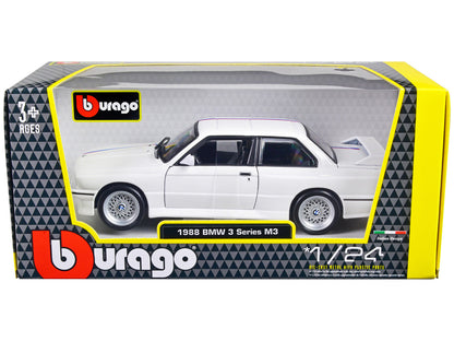 1988 BMW 3 Series M3 E30 White 1/24 Diecast Model Car by Bburago by Bburago