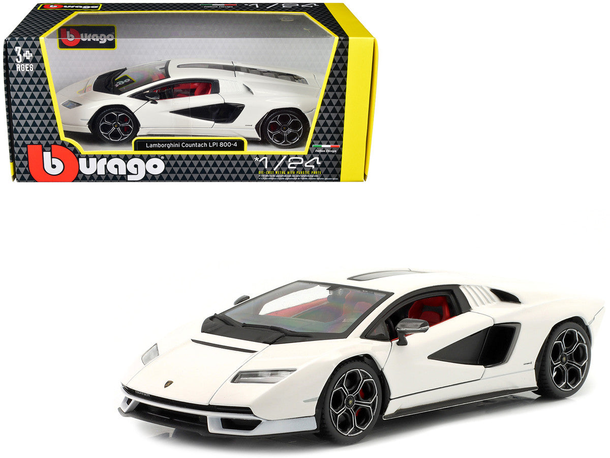 Lamborghini Countach LPI 800-4 White 1/24 Diecast Model Car by Bburago by Bburago