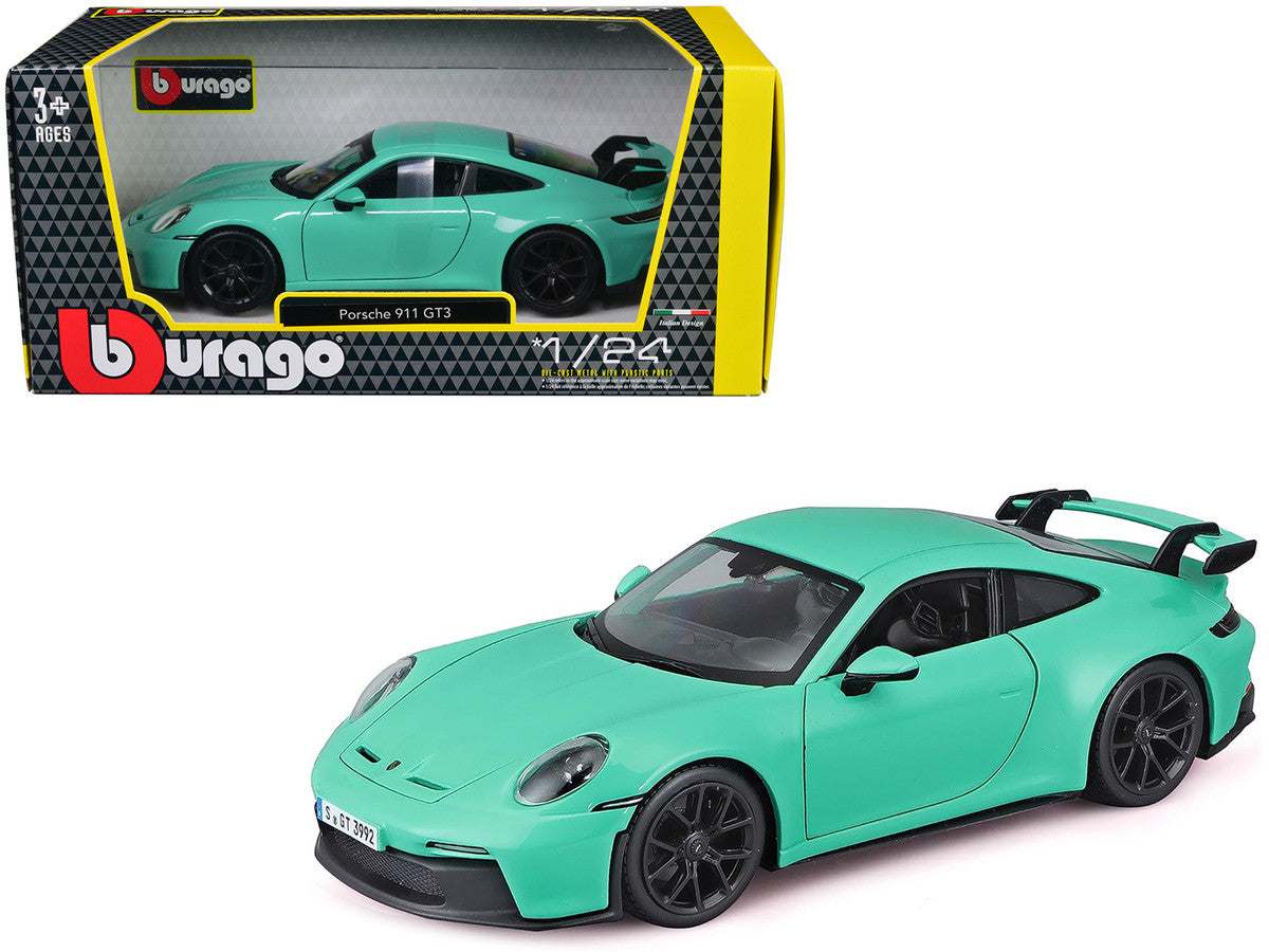 Porsche 911 GT3 Light Green 1/24 Diecast Model Car by Bburago by Bburago