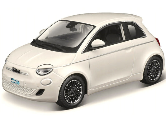 2023 Fiat 500e White 1/24 Diecast Model Car by Bburago by Bburago