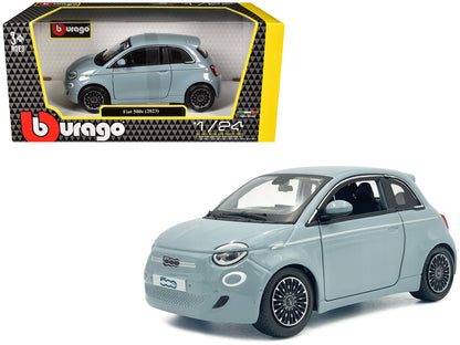 2023 Fiat 500e Light Blue 1/24 Diecast Model Car by Bburago by Bburago