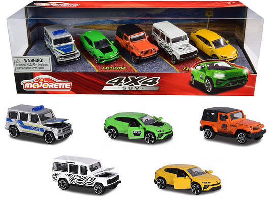 4x4 SUV Giftpack 5 piece Set 1/64 Diecast Model Cars by Majorette by Majorette