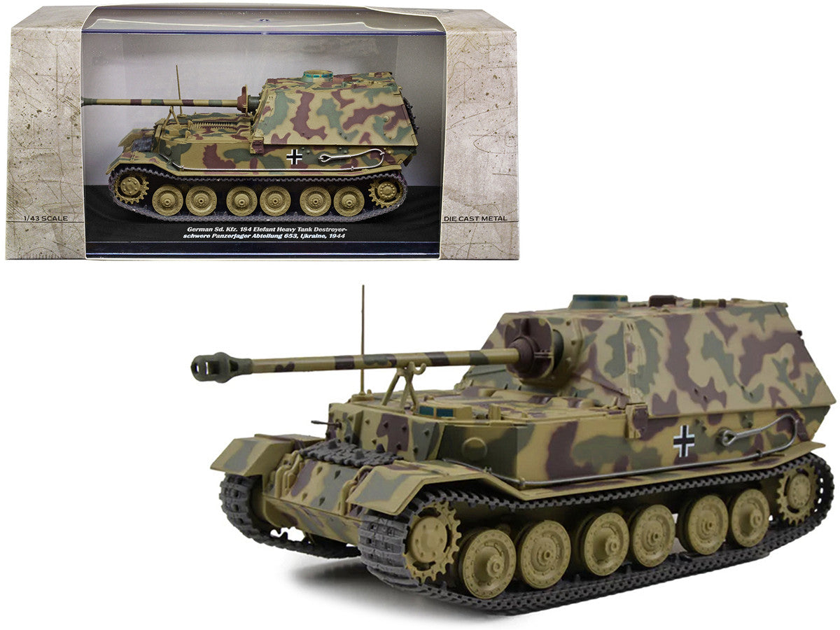 German Sd. Kfz. 184 Elefant Heavy Tank Destroyer "Schwere Panzerjager Abteilung 653 Ukraine 1944" 1/43 Diecast Model by AFVs of WWII by AFV's of WWII