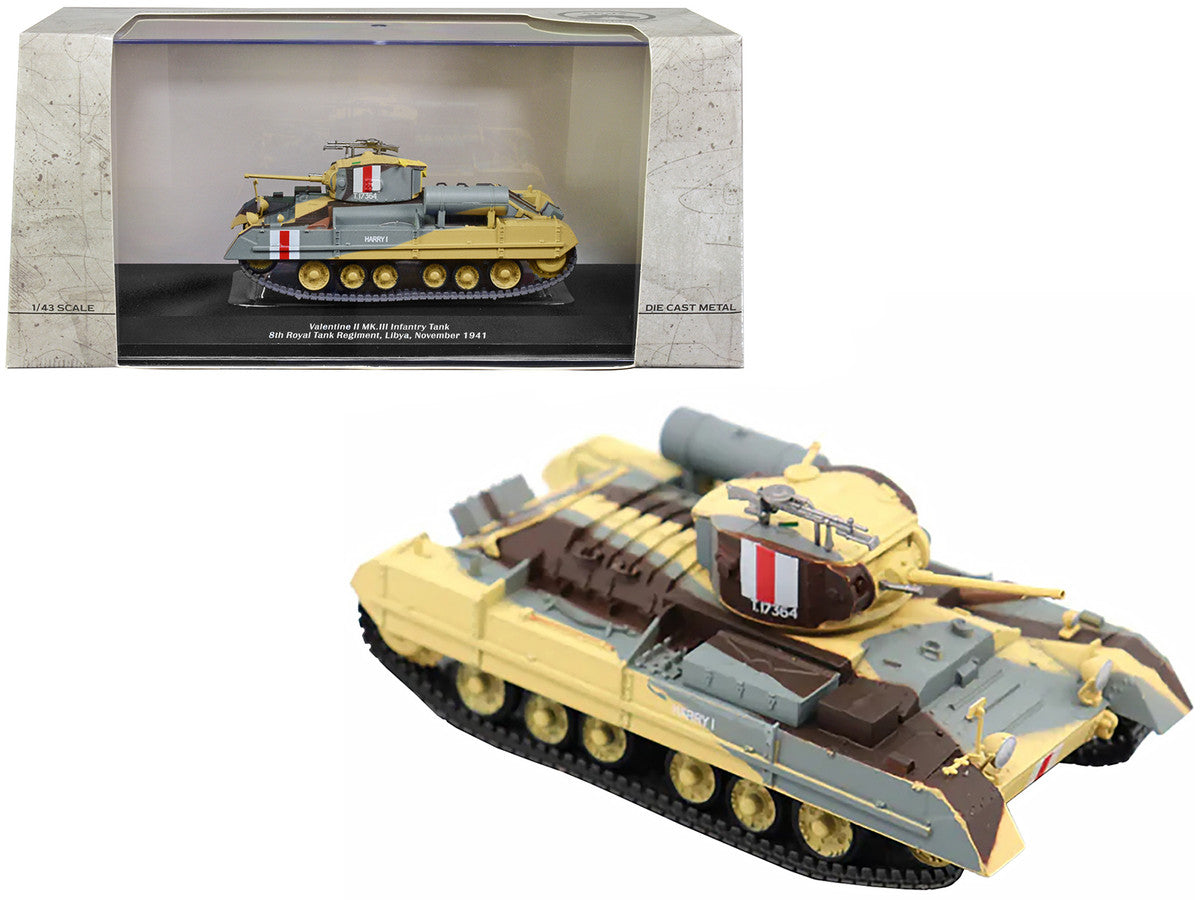 "Valentine MK.II" Infantry Tank MK.III "Harry I" "UK 8th Royal Tank Regiment Libya November 1941" 1/43 Diecast Model by AFVs of WWII by AFV's of WWII