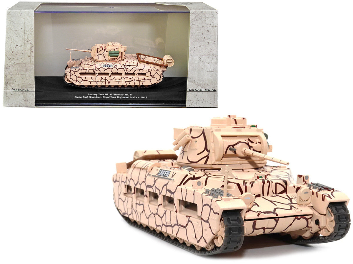 Infantry Tank Mk. II "Matilda" Mk. III "Griffin" "Malta Tank Squadron Royal Tank Regiment Malta 1942" 1/43 Diecast Model by AFVs of WWII by AFV's of WWII