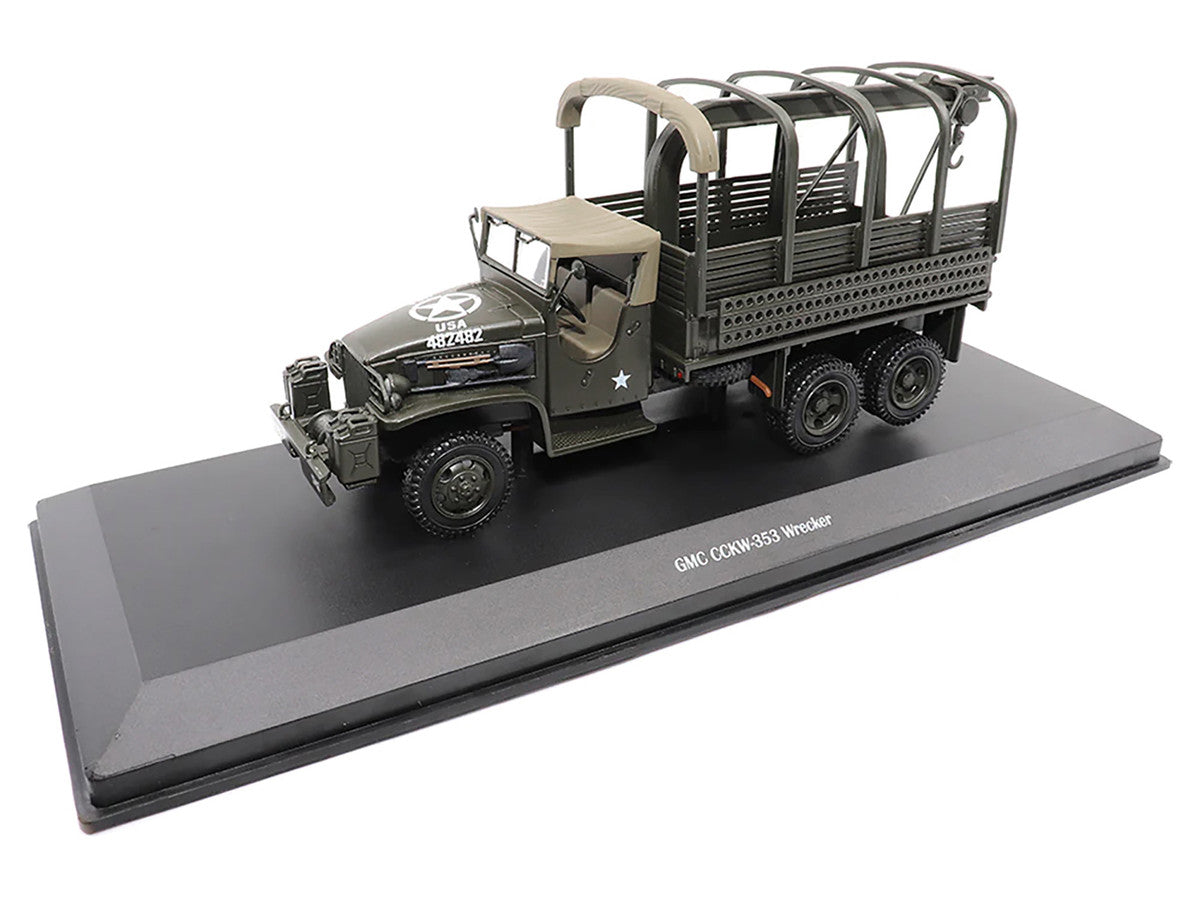 GMC CCKW353 Wrecker Tow Truck Olive Drab "United States Army" 1/43 Diecast Model by Militaria Die Cast by Militaria Die Cast