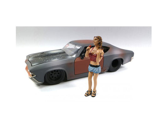 Look Out Girl Monica Figure For 1:24 Scale Diecast Car Models by American Diorama by American Diorama