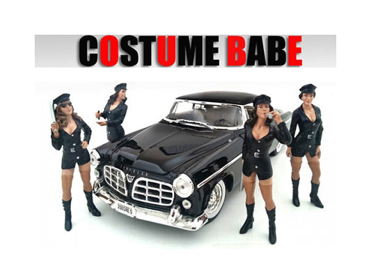 "Costume Babes" 4 Piece Figure Set For 1:24 Scale Models by American Diorama by American Diorama