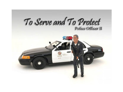 Police Officer II Figure For 1:18 Scale Models by American Diorama by American Diorama