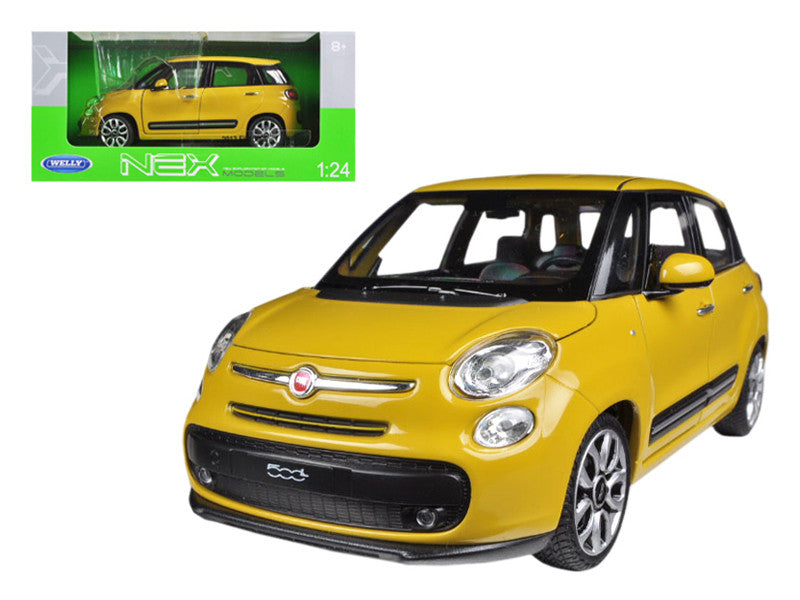 2013 Fiat 500L Yellow 1/24 Diecast Car Model by Welly by Welly