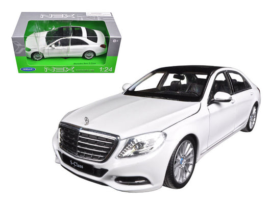 Mercedes Benz S Class with Sunroof White "NEX Models" 1/24 Diecast Model Car by Welly by Welly