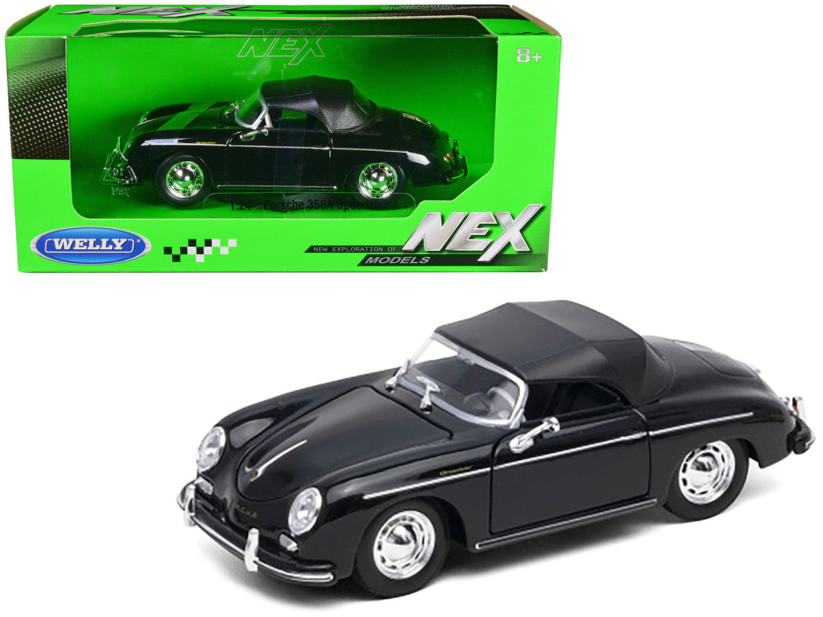 Porsche 356A Speedster Soft Top Black "NEX Models" Series 1/24 Diecast Model Car by Welly by Welly