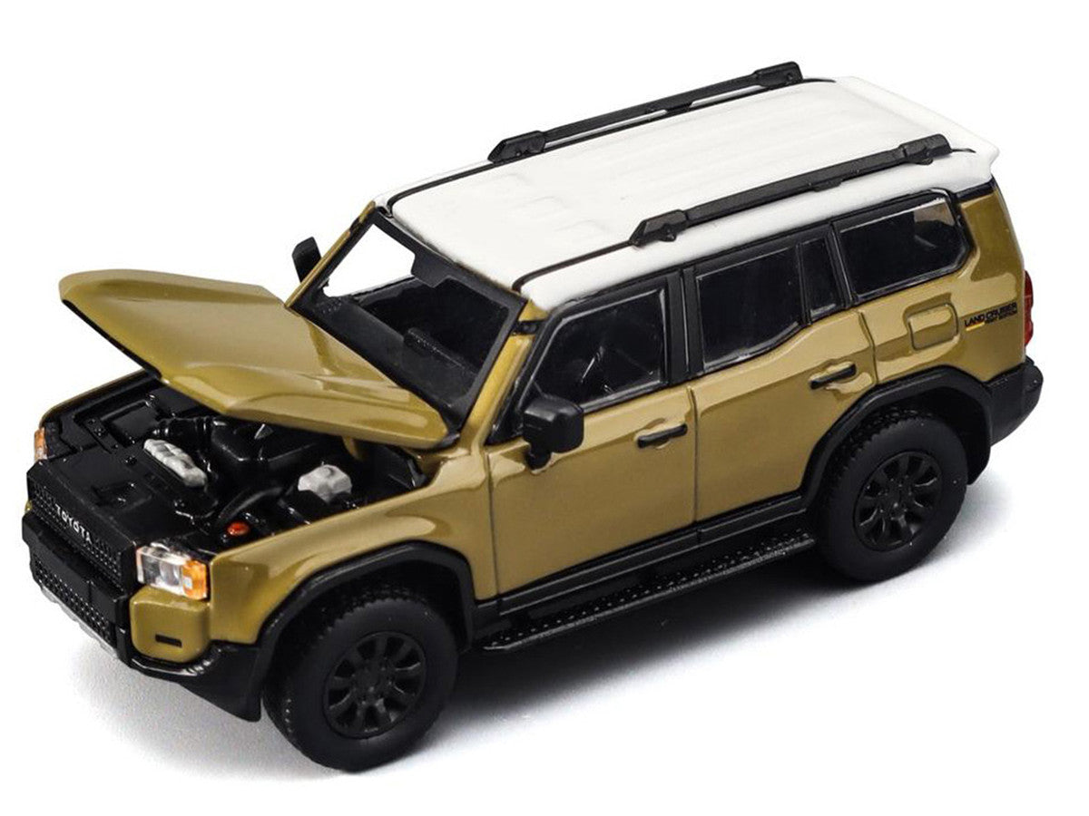 Toyota Land Cruiser 250 Sand with White Top 1/64 Diecast Model Car by Trends Hobby by Trends Hobby