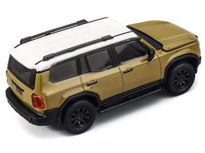 Toyota Land Cruiser 250 Sand with White Top 1/64 Diecast Model Car by Trends Hobby by Trends Hobby