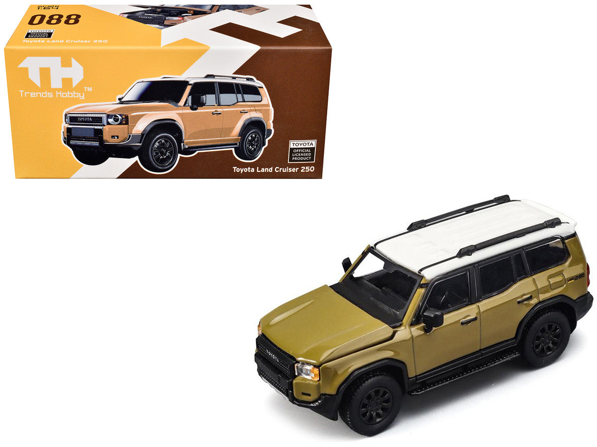 Toyota Land Cruiser 250 Sand with White Top 1/64 Diecast Model Car by Trends Hobby by Trends Hobby