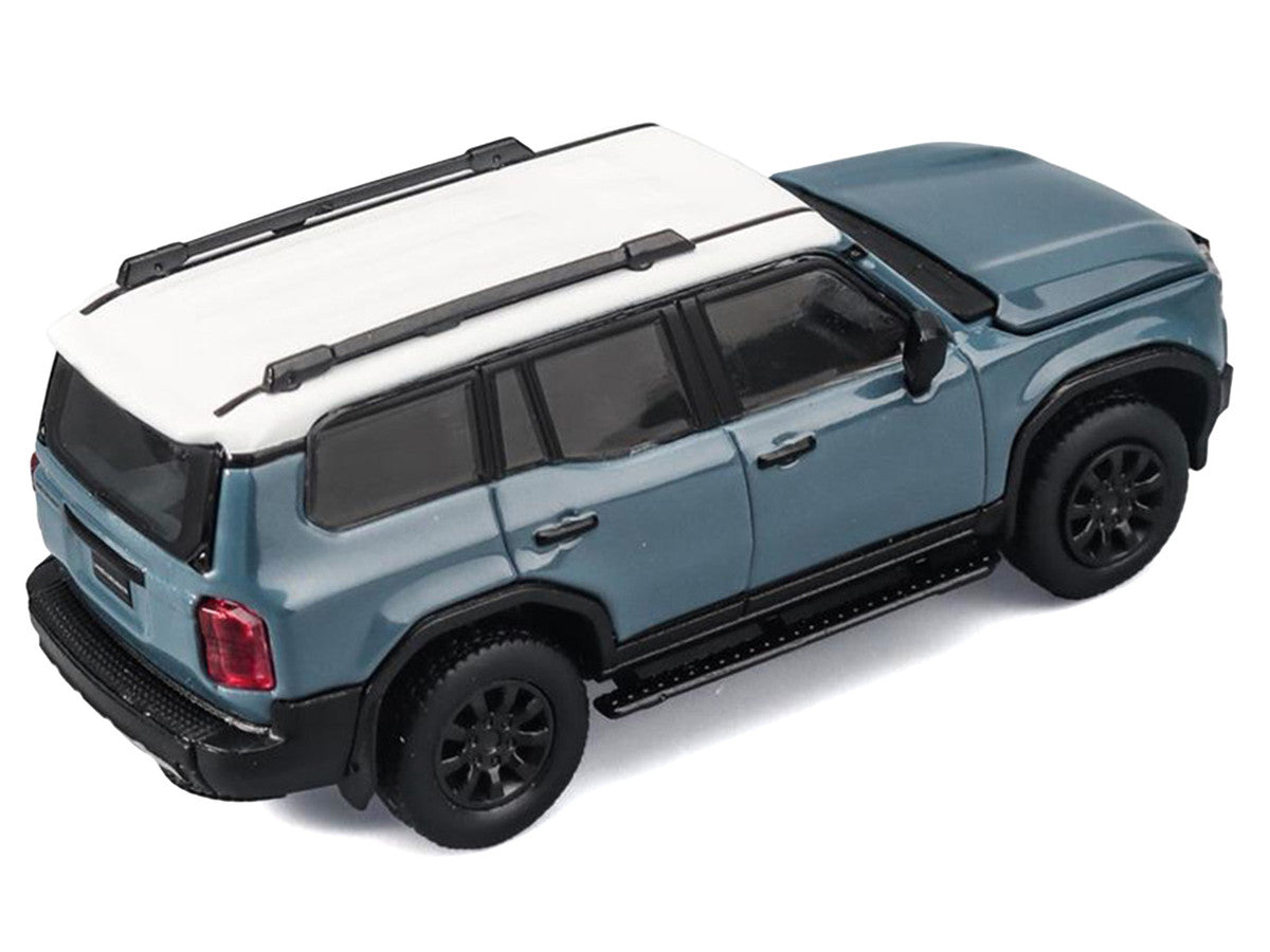 Toyota Land Cruiser 250 Blue with White Top 1/64 Diecast Model Car by Trends Hobby by Trends Hobby
