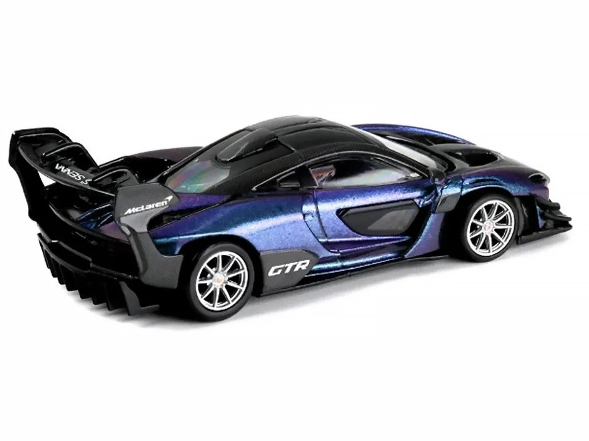 McLaren Senna GTR Midnight Purple Metallic with Black Top "HCFC 2025 Limited Edition" 1/64 Diecast Model Car by Trends Hobby by Trends Hobby
