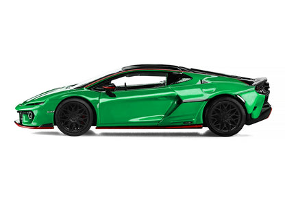 Lamborghini Temerario Green with Black Topdie 1/64 Diecast Model Car by Trends Hobby by Trends Hobby