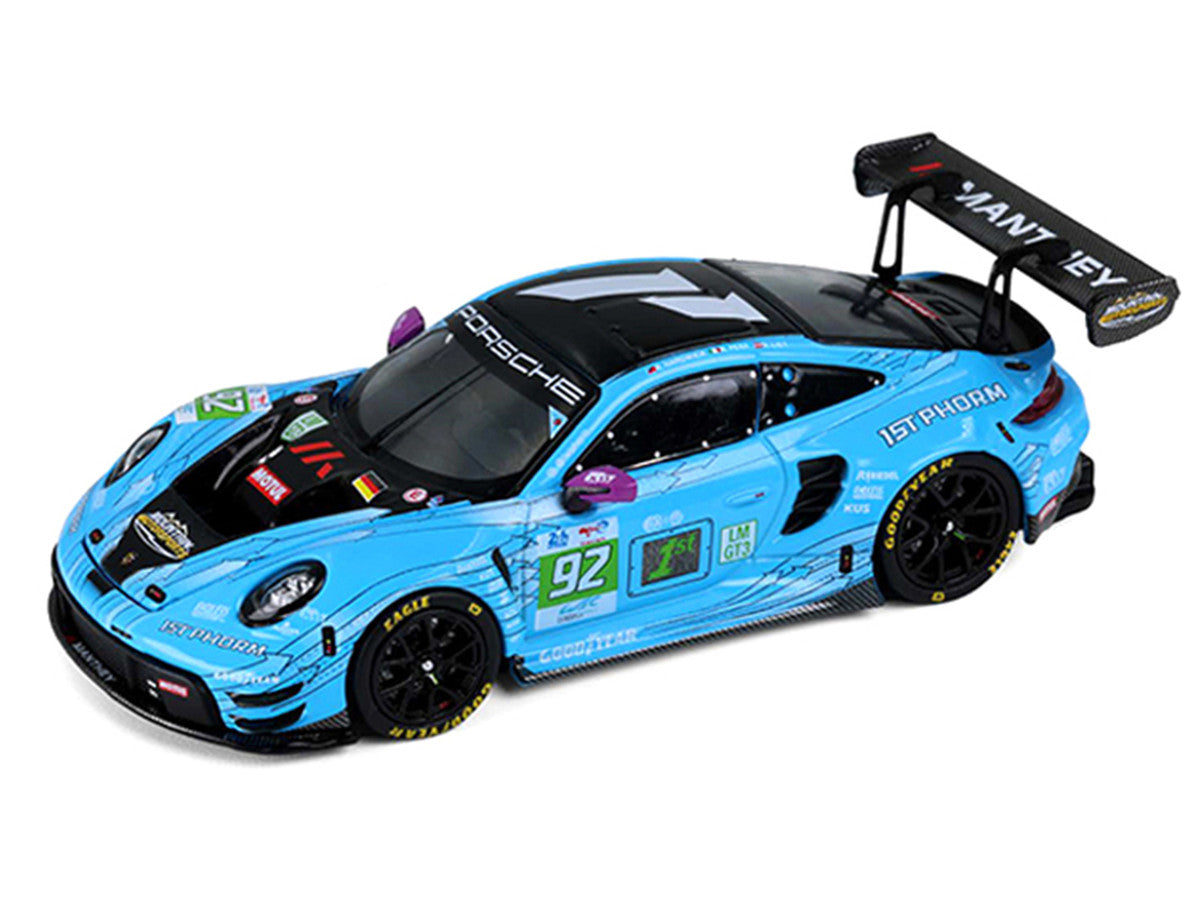 Porsche 911 GT3 R (992) #92 Ryan Hardwick - Richard Lietz - Riccardo Pera "Manthey 1st Phorm" LMGT3 Class Winner "24 Hours of Le Mans" (2025) 1/64 Diecast Model Car by Trends Hobby-1