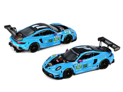 Porsche 911 GT3 R (992) #92 Ryan Hardwick - Richard Lietz - Riccardo Pera "Manthey 1st Phorm" LMGT3 Class Winner "24 Hours of Le Mans" (2025) 1/64 Diecast Model Car by Trends Hobby-3