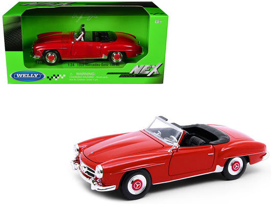 1955 Mercedes-Benz 190 SL Red "NEX Models" Series 1/24 Diecast Model Car by Welly by Welly