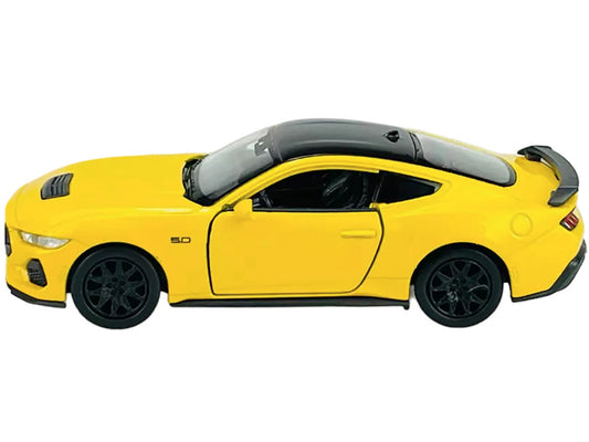 2024 Ford Mustang GT 5.0 Yellow with Black Top "NEX Models" Series 1/25 Diecast Model Car by Welly by Welly