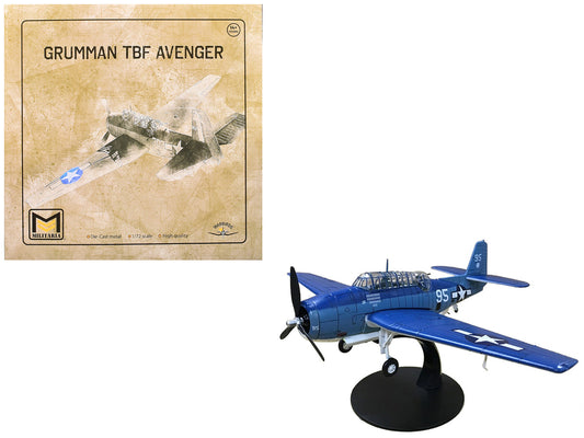 Grumman TBF Avenger Bomber Aircraft "White 95 USS Hornet" (1944) United States Navy 1/72 Diecast Model by Militaria Die Cast by Militaria Die Cast
