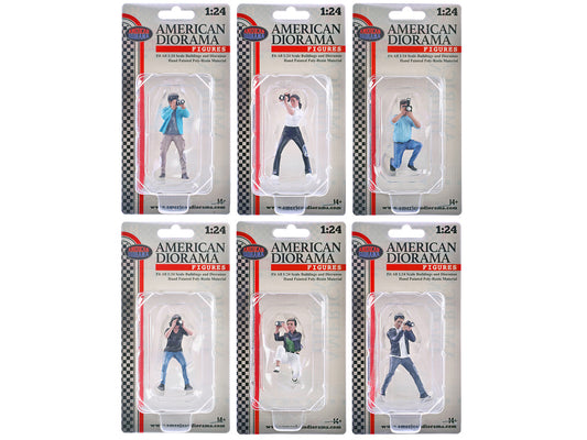 "Photographers" 6 piece Figure Set for 1/24 Scale Models by American Diorama by American Diorama