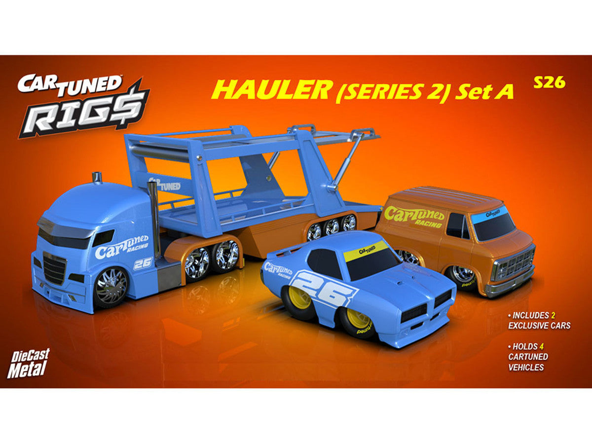 "Rigs Car Hauler" Series #2 Set of 3 pieces Diecast Model Cars by CarTuned by Car Tuned