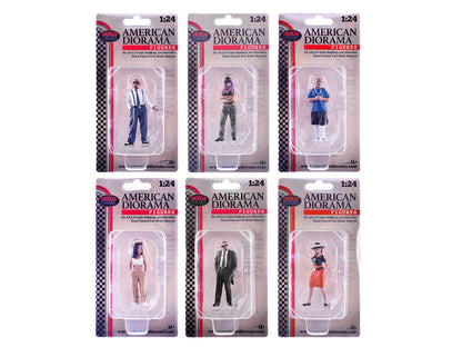 "Hanging Out 3" 6 piece Figure Set for 1/24 Scale Models by American Diorama by American Diorama
