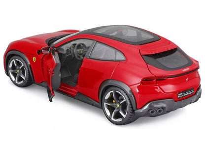 Ferrari Purosangue Red with Sunroof "Race + Play" Series 1/24 Diecast Model Car by Bburago by Bburago