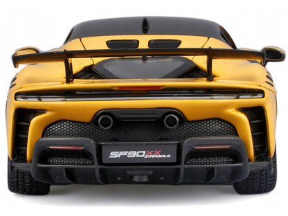 Ferrari SF90 XX Stradale Yellow with Black Top "Race and Play" Series 1/24 Diecast Model Car by Bburago by Bburago
